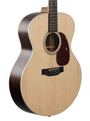 Martin Grand J16E Jumbo 12-String Acoustic Electric Guitar with Gig Bag Body Angled View